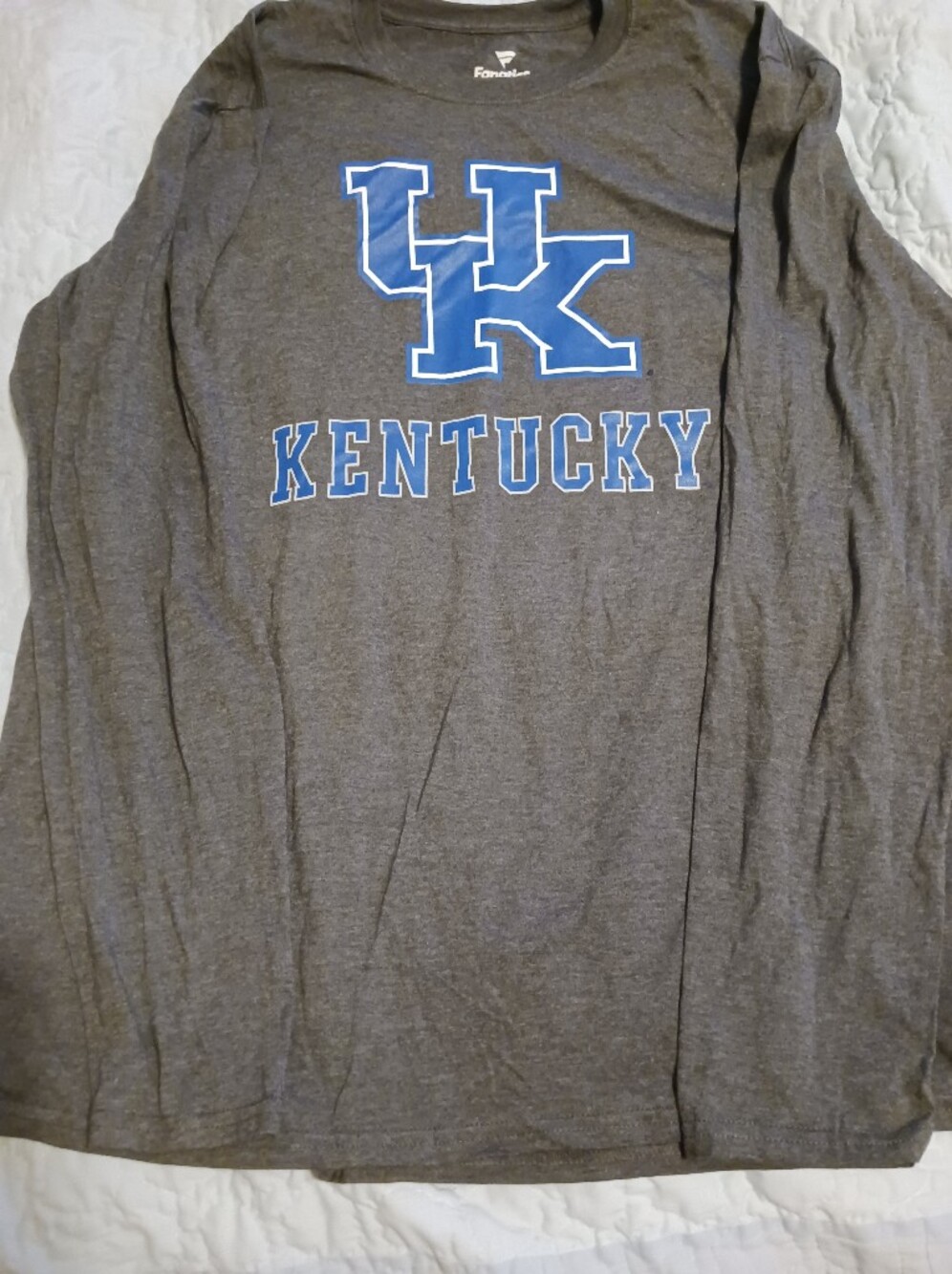 Fanatics University Of Kentucky Charcoal Tee with Blue Graphic